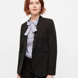 JCREW WOMENS PROFESSIONAL PARKE FITTED BLAZER BLACK SIZE 12 BUSINESS CASUAL
